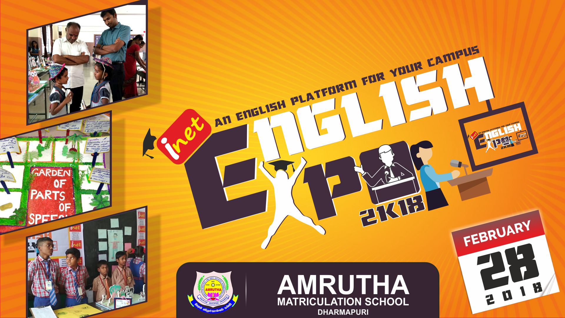 INET's English Expo - 2K18 at Amrutha Matic School, Dharmapuri